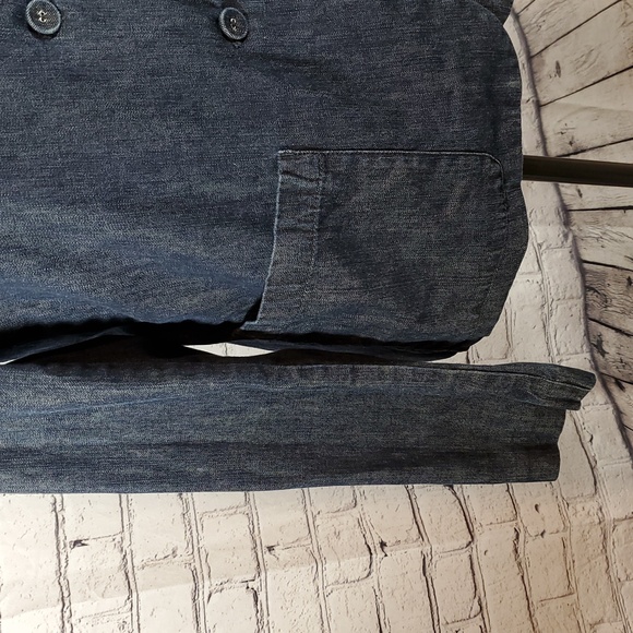 DKNYpure Dark Blue Denim Jean Jacket/Blazer Size 6 EUC - Picture 6 of 12